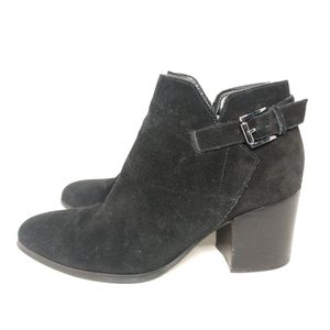 Marc Fisher 8 M Black Point Suede Heel Vandy Boots